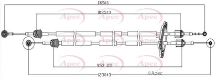 Apec CAB7034 Cable Pull, manual transmission - 1
