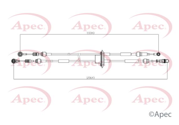 Apec CAB7040 Cable Pull, manual transmission - 1