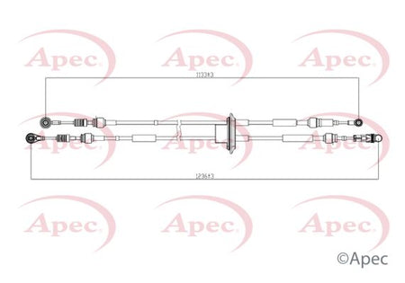 Apec CAB7040 Cable Pull, manual transmission - 1