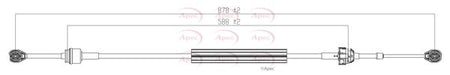 Apec CAB7077 Cable Pull, manual transmission - 1