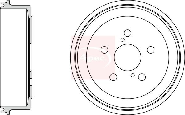 Apec DRM9106 Brake Drum - 1