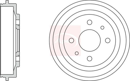 Apec DRM9113 Brake Drum - 1