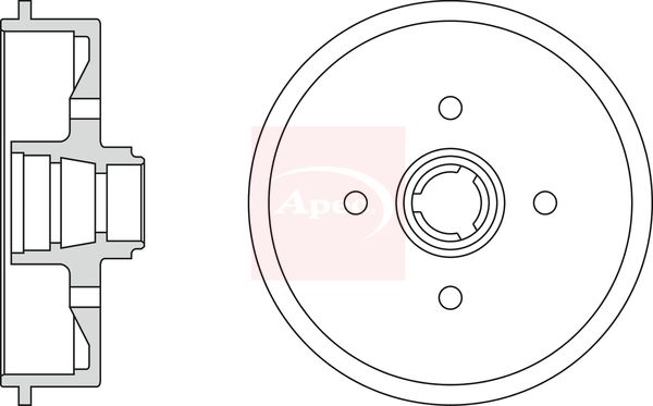 Apec DRM9120 Brake Drum - 1