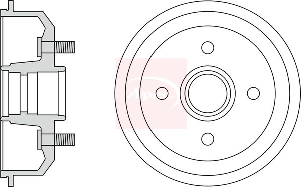 Apec DRM9123 Brake Drum - 1