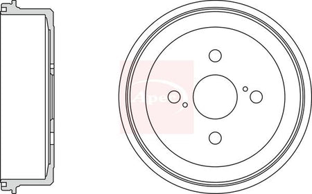Apec DRM9133 Brake Drum - 1