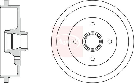Apec DRM9154 Brake Drum - 1