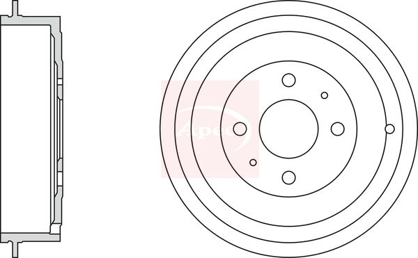 Apec DRM9157 Brake Drum - 1