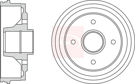 Apec DRM9168 Brake Drum - 1