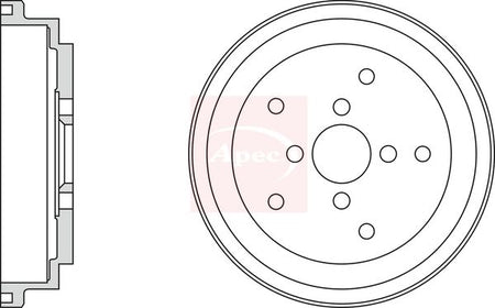Apec DRM9187 Brake Drum - 1