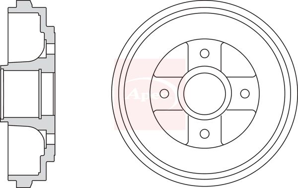 Apec DRM9201 Brake Drum - 1