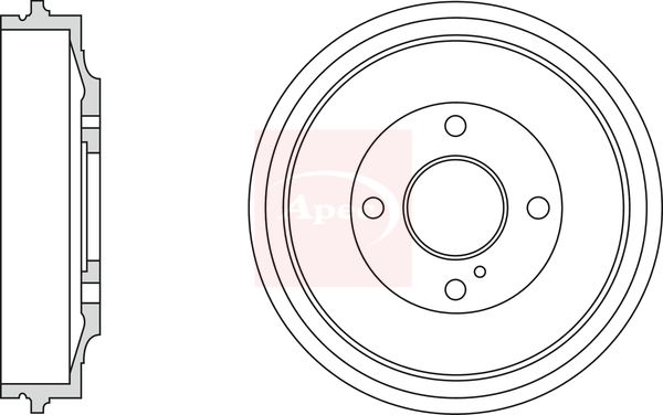 Apec DRM9202 Brake Drum - 1