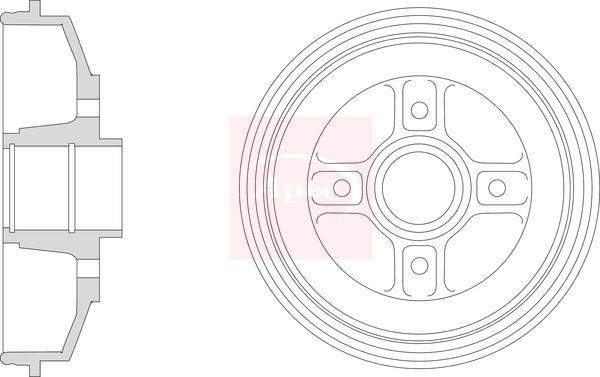 Apec DRM9205 Brake Drum - 1
