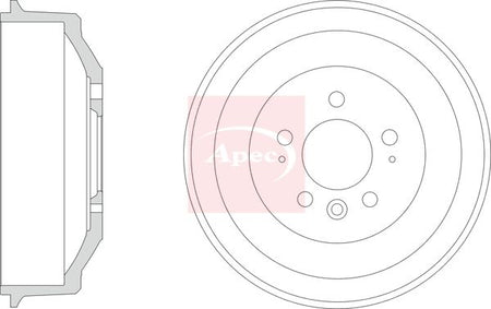 Apec DRM9207 Brake Drum - 1