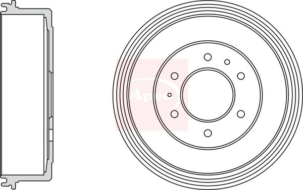 Apec DRM9208 Brake Drum - 1