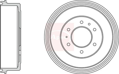 Apec DRM9208 Brake Drum - 1