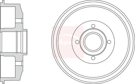 Apec DRM9209 Brake Drum - 1
