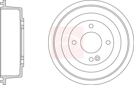 Apec DRM9210 Brake Drum - 1