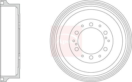 Apec DRM9212 Brake Drum - 1