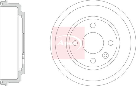 Apec DRM9215 Brake Drum - 1