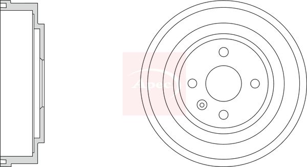 Apec DRM9218 Brake Drum - 1