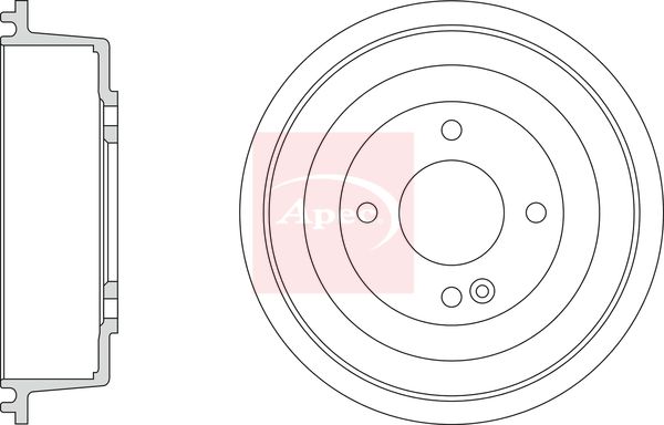 Apec DRM9220 Brake Drum - 1