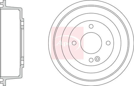 Apec DRM9220 Brake Drum - 1