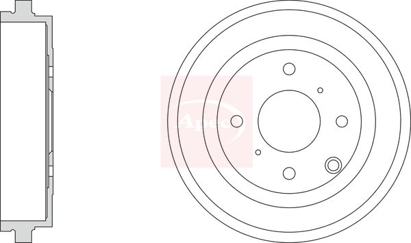 Apec DRM9224 Brake Drum - 1