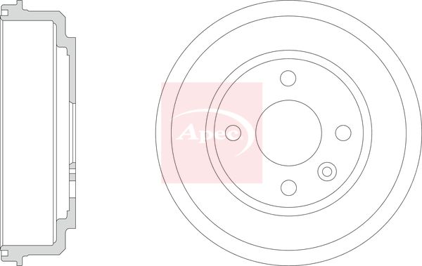 Apec DRM9230 Brake Drum - 1