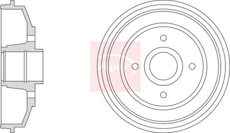 Apec DRM9231 Brake Drum - 1