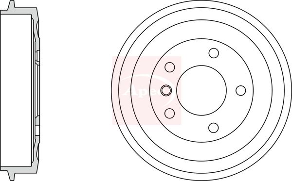 Apec DRM9513 Brake Drum - 1