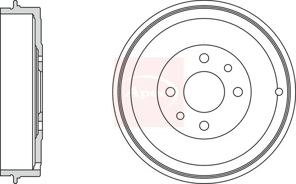 Apec DRM9523 Brake Drum - 1
