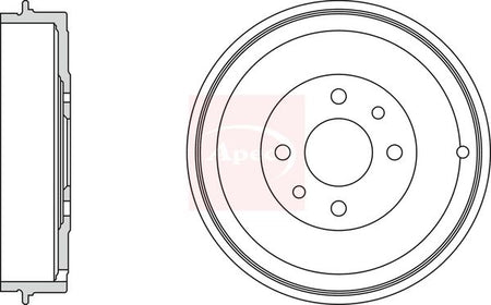 Apec DRM9523 Brake Drum - 1