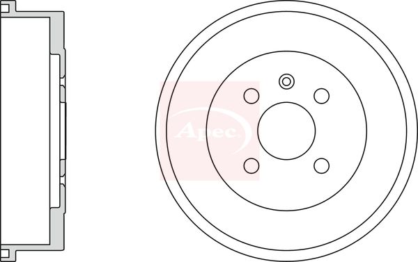 Apec DRM9525 Brake Drum - 1