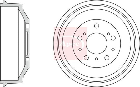 Apec DRM9705 Brake Drum - 1