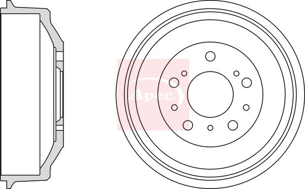 Apec DRM9705 Brake Drum - 1