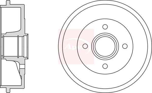 Apec DRM9905 Brake Drum - 1