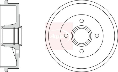 Apec DRM9905 Brake Drum - 1