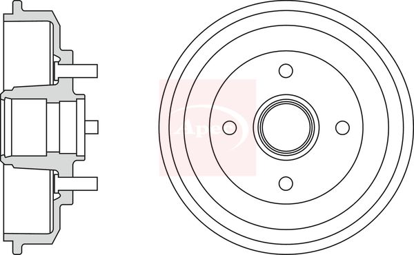 Apec DRM9906 Brake Drum - 1