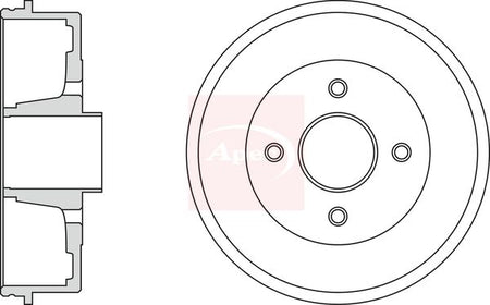 Apec DRM9911 Brake Drum - 1