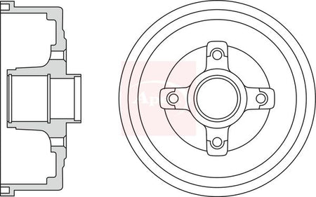 Apec DRM9924 Brake Drum - 1
