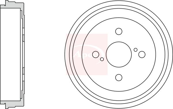 Apec DRM9925 Brake Drum - 1