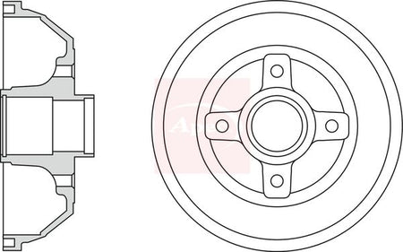 Apec DRM9926 Brake Drum - 1