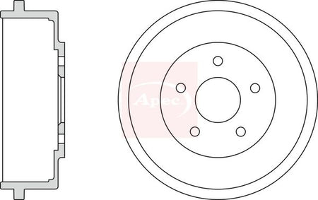 Apec DRM9927 Brake Drum - 1
