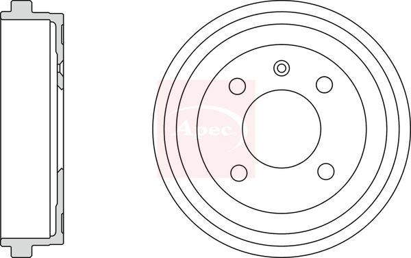 Apec DRM9929 Brake Drum - 1