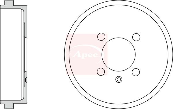 Apec DRM9932 Brake Drum - 1