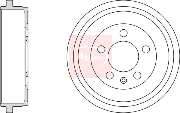 Apec DRM9936 Brake Drum - 1