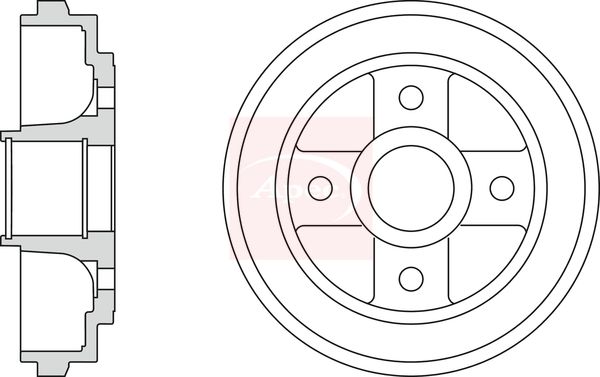 Apec DRM9937 Brake Drum - 1