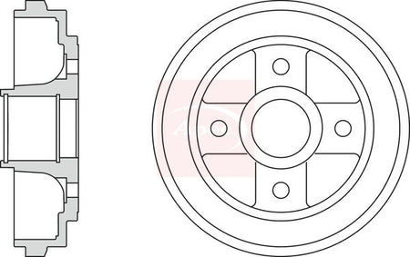Apec DRM9937 Brake Drum - 1