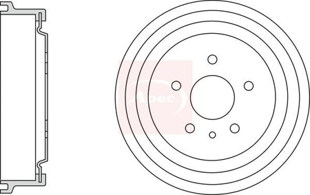Apec DRM9939 Brake Drum - 1