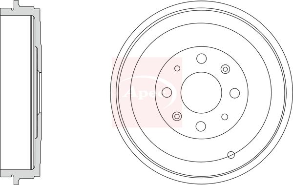 Apec DRM9941 Brake Drum - 1